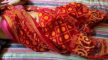 Desi wife Sonali Bhabi gets fucked by local boy in red saree