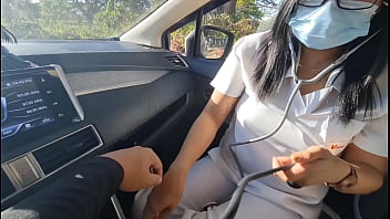 Surprised Filipino nurse encounters public sex with lovers